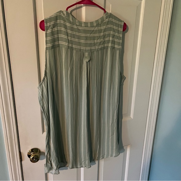 Stitch Fix, Market & Spruce Prat Sleeveless Henley Green Blouse 2X NWT - Picture 2 of 7